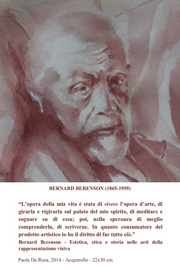Paola De Rosa - Bernard Berenson (1865 - 1959), 2014 - Acquerello, Dim: 20x32 cm