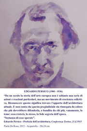 Paola De Rosa - Edoardo Persico (1900 - 1936), 2015 - Acquerello, Dim: 20x24 cm