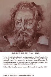 Paola De Rosa - Galileo Galilei (1564 - 1642), 2014 - Acquerello, Dim: 20x20 cm