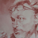 Paola De Rosa - Primo Levi (1919 - 1987), 2016 - Acquerello, Dim: 20x20 cm