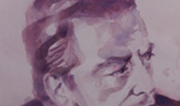 Paola De Rosa - Bruno Zevi (1918 - 2000), 2015 - Acquerello, Dim: 24,5x22 cm