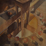 Paola De Rosa - Studio III Stazione: Gesù è condannato dal Sinedrio, 2012 - Acquerello - 21,5 x 21,5 cm