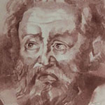 Paola De Rosa - Galileo Galilei - Acquerello su carta