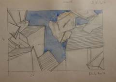 Paola De Rosa - Wafer 3 - 2017<br>Matita acquerellata su carta - 34 x 24 cm
