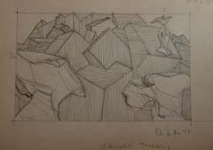 Paola De Rosa - Wafer 10 - 2017<br>Matita su carta - 34 x 24 cm