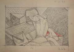 Paola De Rosa - Wafer 18 - 2018<br>Matita su carta - 34 x 24 cm