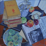 Paola De Rosa - Osservatrice romana (Topaze), 2007 - Tempera all'uovo su cartone - Dim: 70 x 50 cm