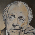 Paola De Rosa - Frank Lloyd Wright (1867-1959), 2010 - Olio su tela - Dim: 30 x 40 cm